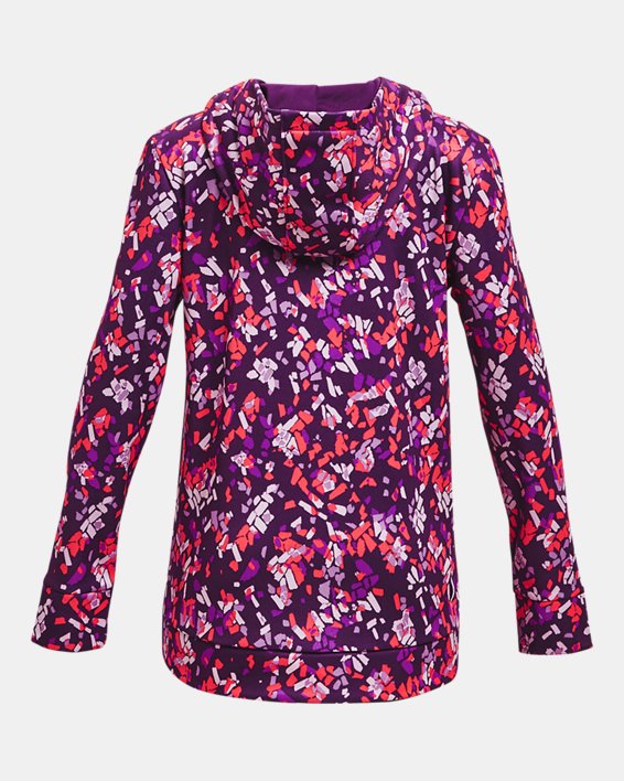 Girls' Armour Fleece® Printed Hoodie, Purple, pdpMainDesktop image number 1